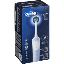Oral-B Vitality Pro Aikuisten pyörivä-värähtelevä hammasharja Harmaa, Valkoinen