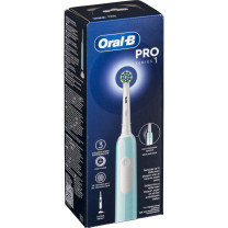 Oral-B Pro 1 Spazzolino elettrico rotante Cross Action per adulti Blu, Bianco