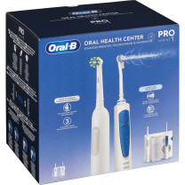 Oral-B Idropulsore Health Center Brossette à tête rotative-oscillante pour adulte Bleu, Blanc