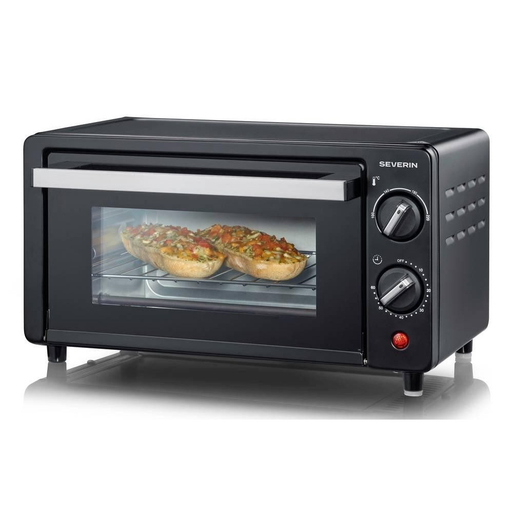 Severin TO 2062 toaster oven 9 L 800 W Black, Silver Grill