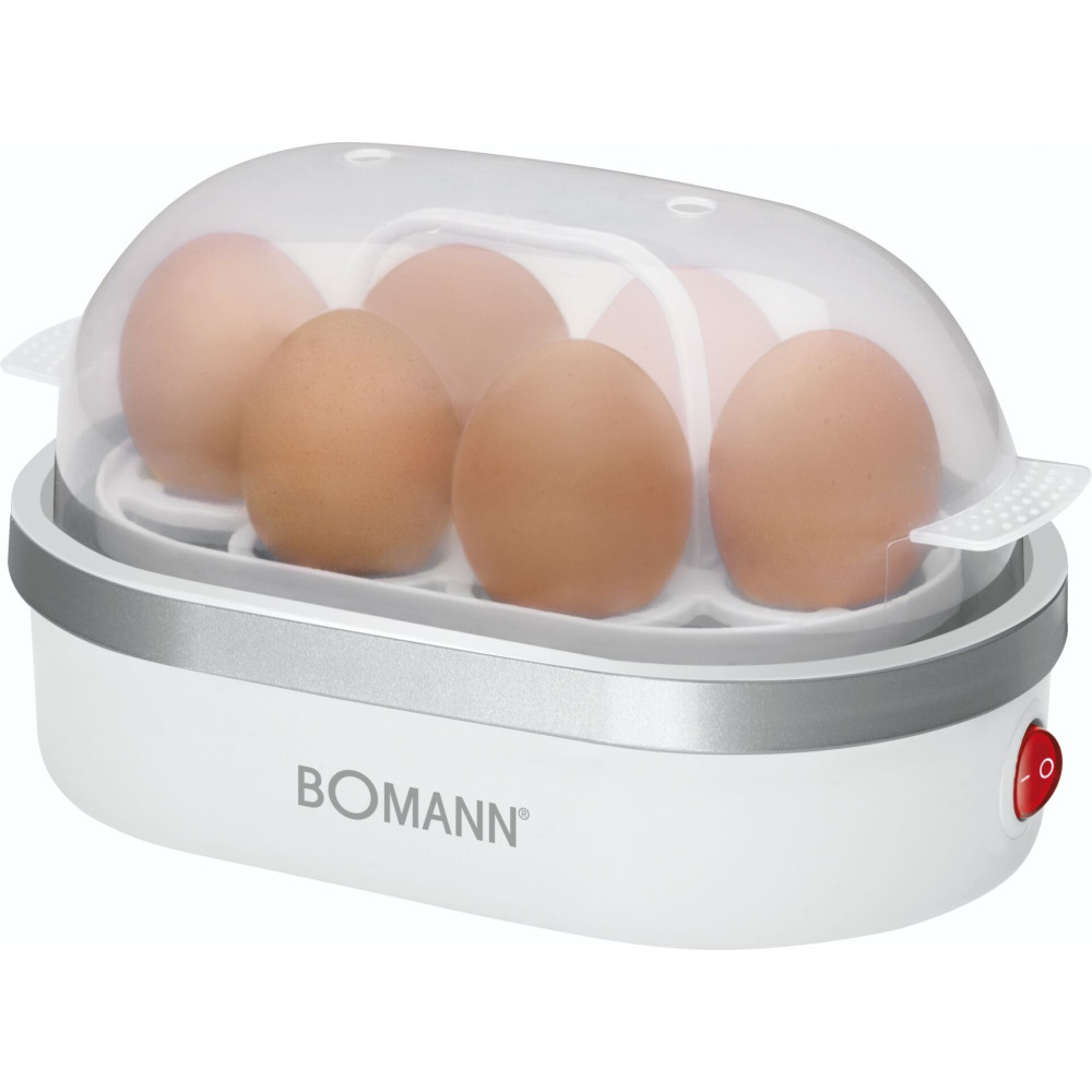 Bomann EK 5022 CB 6 egg(s) 400 W Silver, Transparent, White