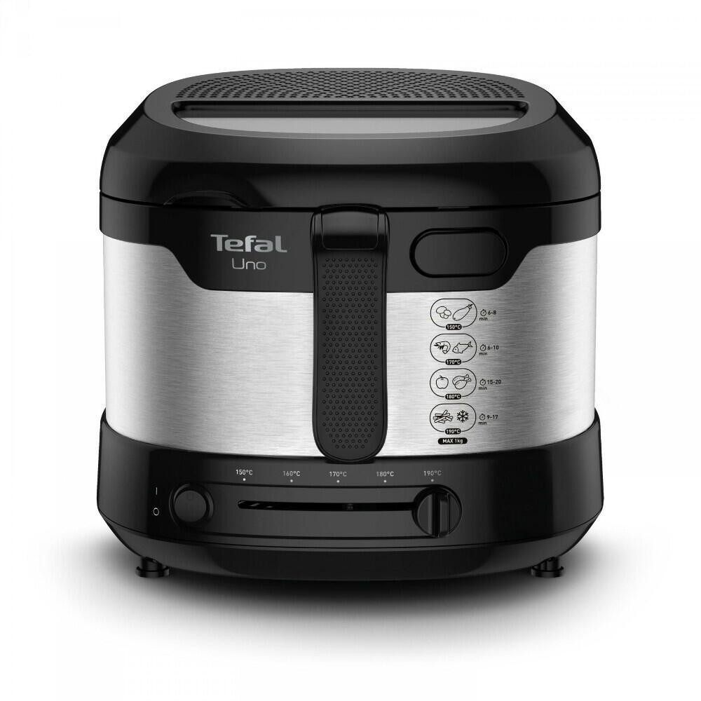 Tefal Uno FF215D Single 1.8 L Stand-alone 1600 W Deep fryer Black, Stainless steel