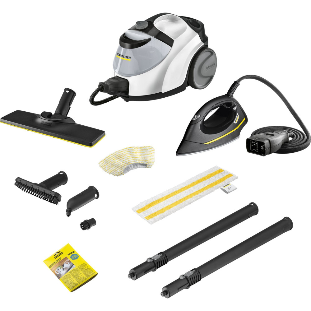 Kärcher SC 5 Limpiador a vapor con plancha EasyFix IRON de cilindro 1.5 L 2250 W Negro, Blanco