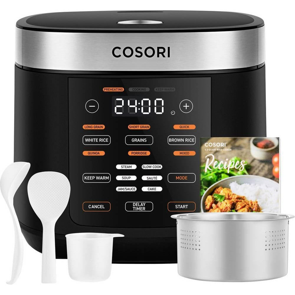 Cosori Multi-Cooker Chef Edition rice cooker 5 L 970 W Black, Silver
