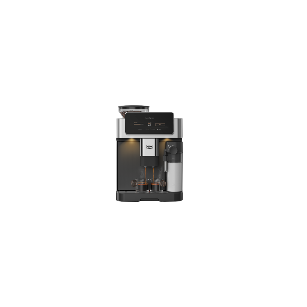 Beko CaffeExperto CEG8564X silver coffee machine with integrated milk cup