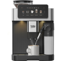 Beko CaffeExperto CEG8564X - Front view pouring milk into a cup