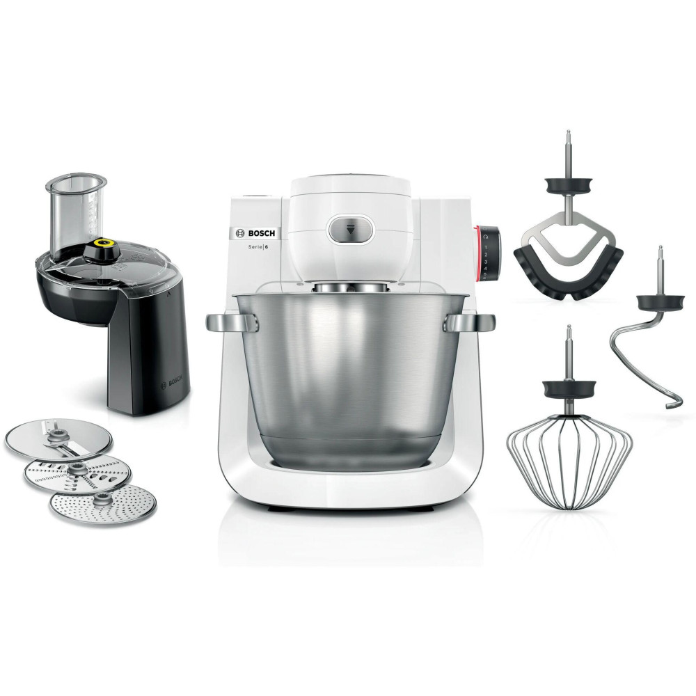Bosch Serie 6 MUMS6EW13D keukenmachine 1600 W 5.5 L Zwart, Roestvrijstaal, Wit