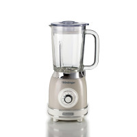 Ariete 583, Vintage Blender with 1.5 Liter glass cup, 4 Stainless Steel Blades, 4 Speeds + Pulse, 1000 Watt, Beige