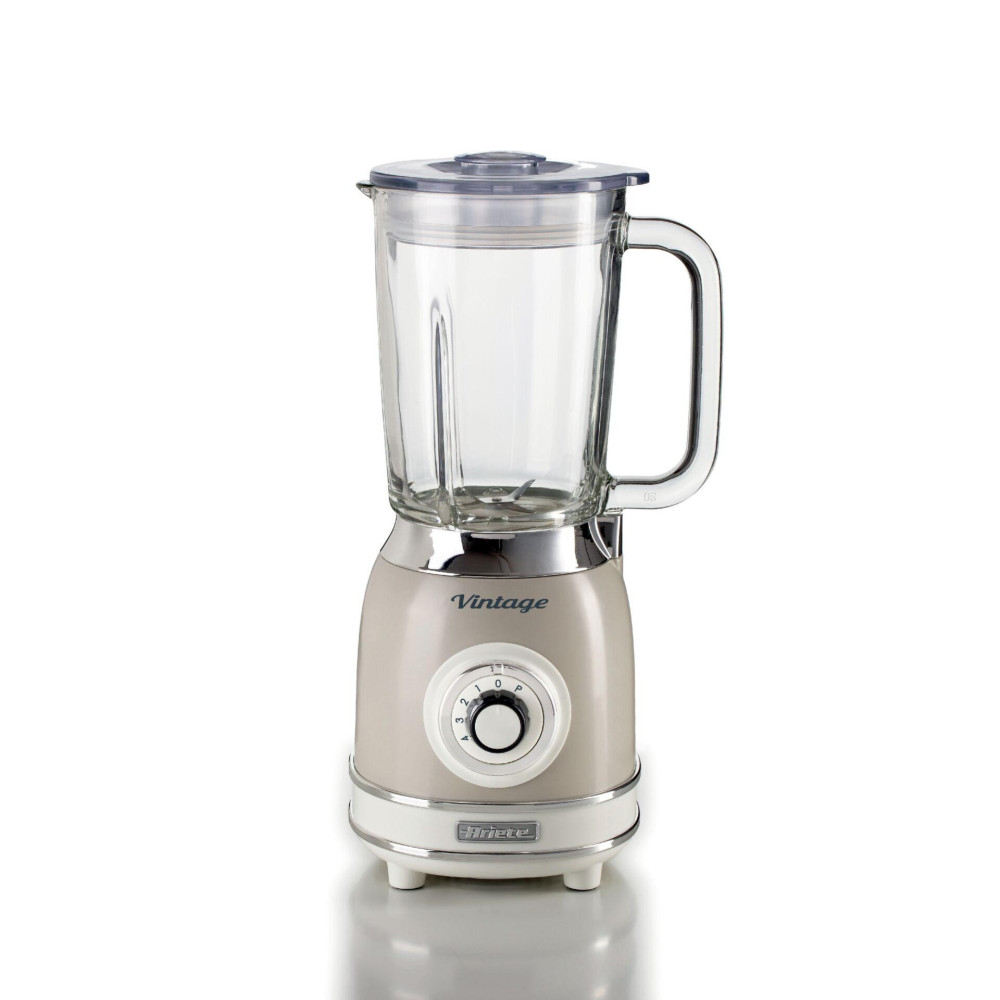 Ariete 583, Vintage Blender with 1.5 Liter glass cup, 4 Stainless Steel Blades, 4 Speeds + Pulse, 1000 Watt, Beige