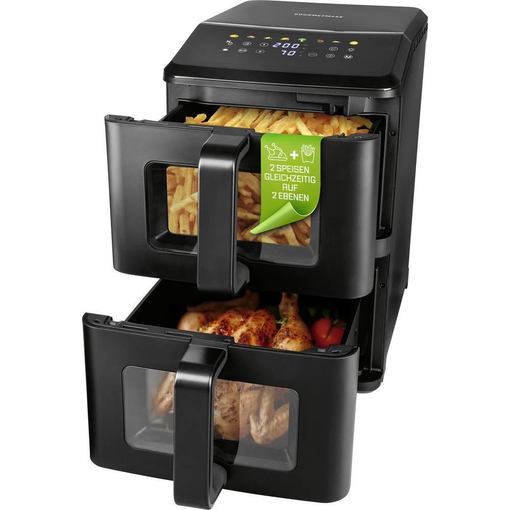 GourmetMaxx 19129 FryUp 10 L Vertical Air Fryer with Viewing Windows