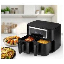 GourmetMaxx 15196 8 L Dual-Zone Air Fryer - Black