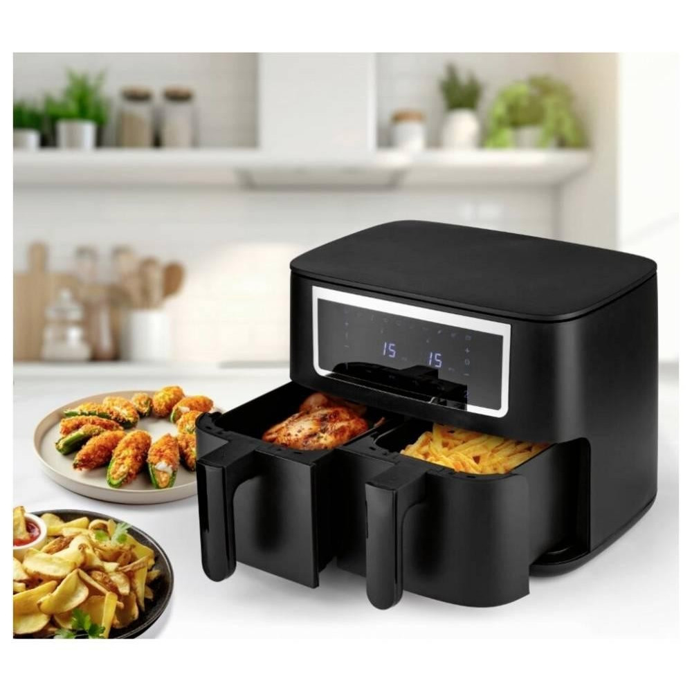 GourmetMaxx 15196 8 L Dual-Zone Air Fryer - Black