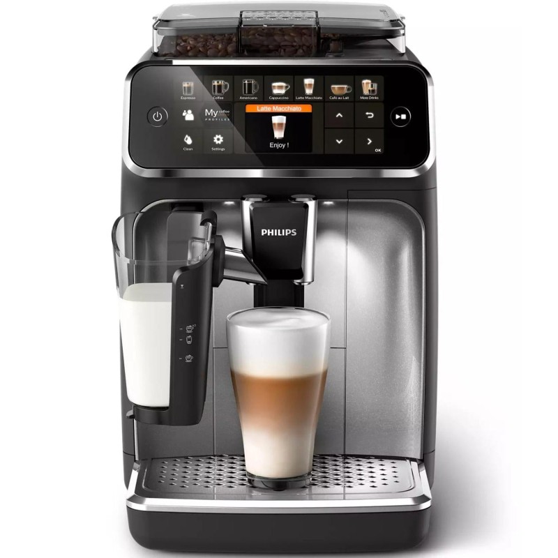Philips LatteGo EP5446/70 Kaffemaskine med kværn - Sort | Premium automatisk espressomaskine