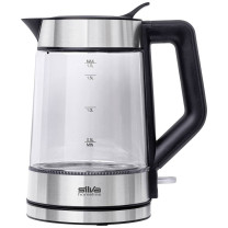 Silva Homeline KL-G 2007 1.7 L Glass Kettle - Silver/Black