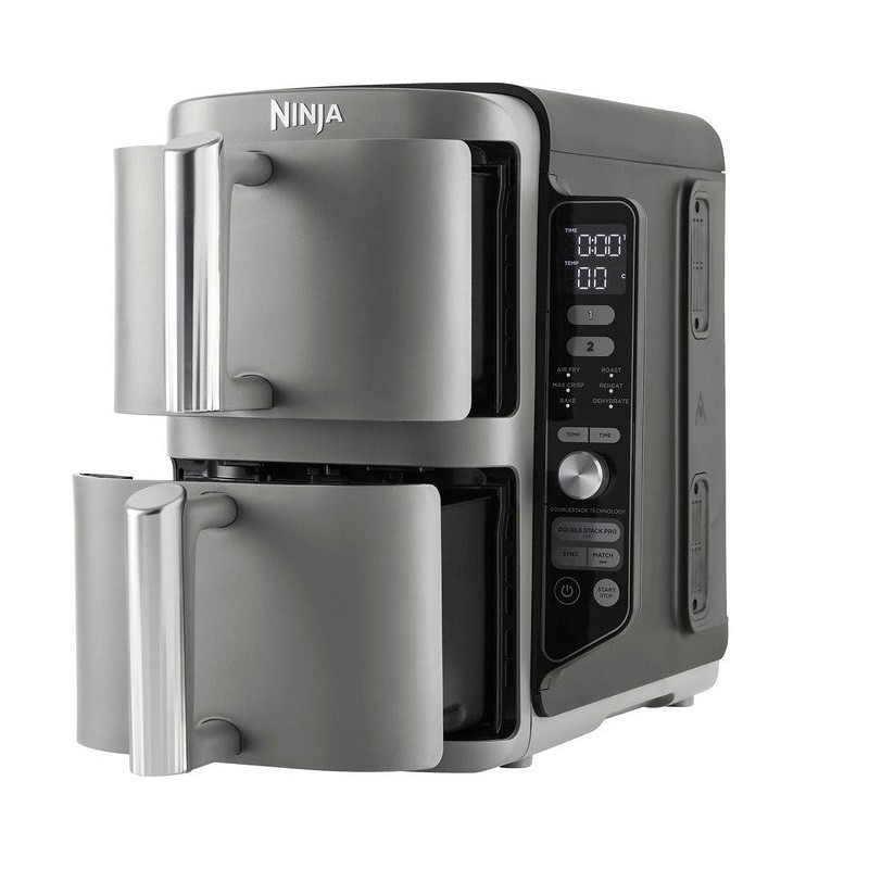 Ninja SL400UK Double Stack XL 9.5L Heißluftfritteuse mit 2 Schubladen und 2