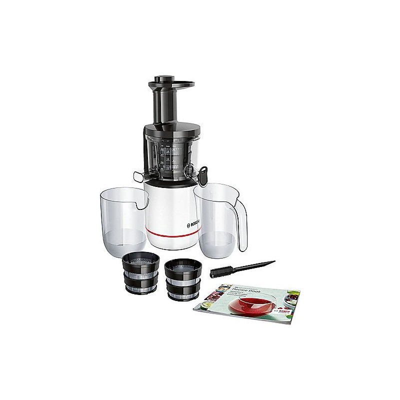 Bosch MESM500W juice maker Slow juicer 150 W Black, White
