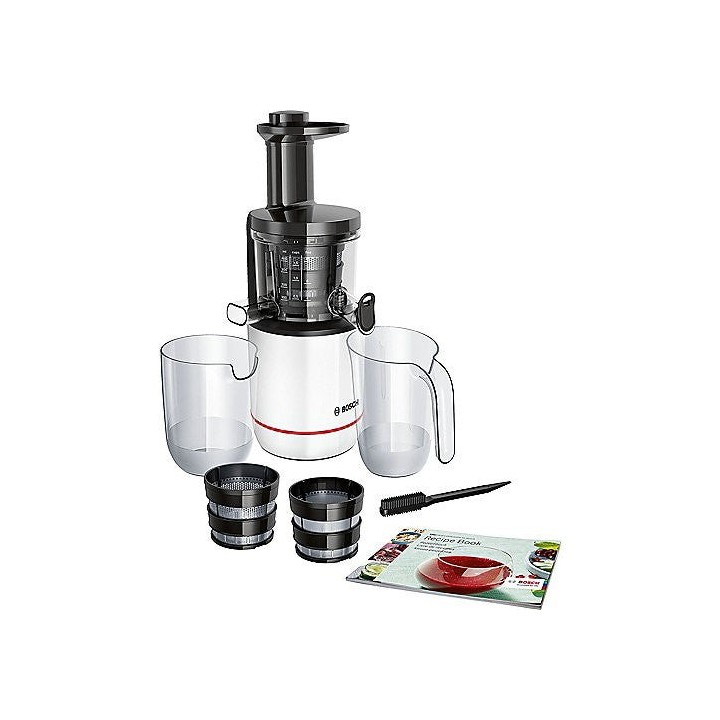 Bosch MESM500W juice maker Slow juicer 150 W Black, White