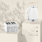 HOMCOM Stainless Steel Panel Kettle and Toaster Set - White