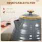 HOMCOM 3kW Rapid Boil Honeycomb Kettle - Grey