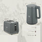 HOMCOM Digital Stainless Steel Kettle and Toaster Set, 1.5L 3000W Fast Boil Kettle, 2 Slice Toaster with 7 Level Browning Controls, Defrost, Reheat, Keep Warm, Crumb Tray and LED Touch Display, Grey