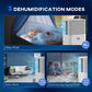 HOMCOM 12L/Day Dehumidifier with 2L Water Tank, Laundry Drying, Automatic Humidity Sensor, Electric Portable Dehumidifier with 24H Timer, 3 Modes for Home Damp, Mould and Condensation
