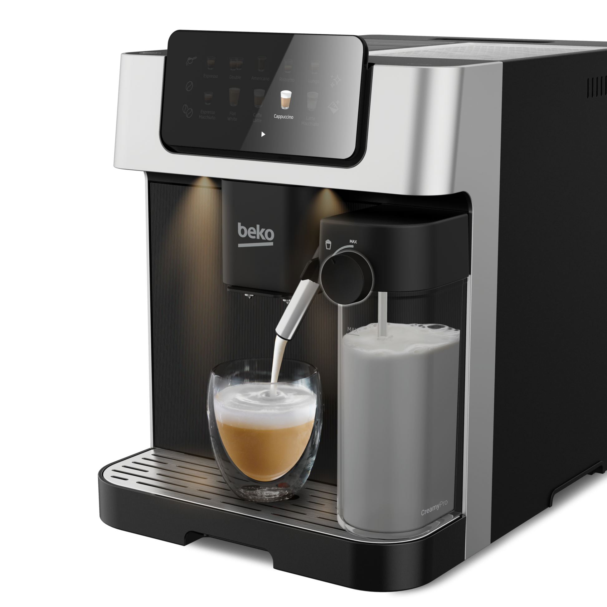 Beko CEG7304X Bean to Cup Coffee Machine Integrated Milk Jug image 6