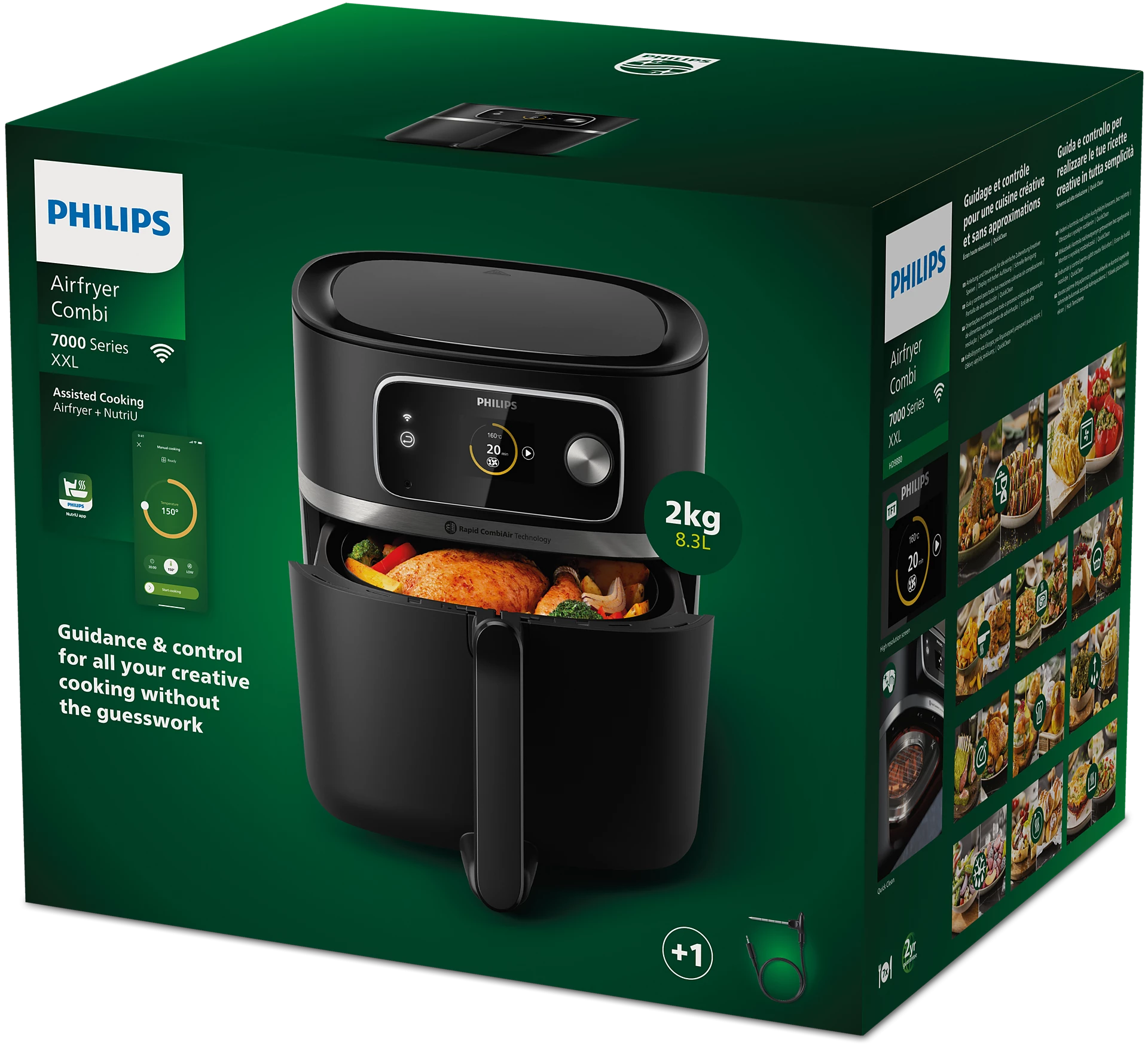 Philips Airfryer 7000 Series HD9880/90 Combo 8.3L and Food Thermometer image 3