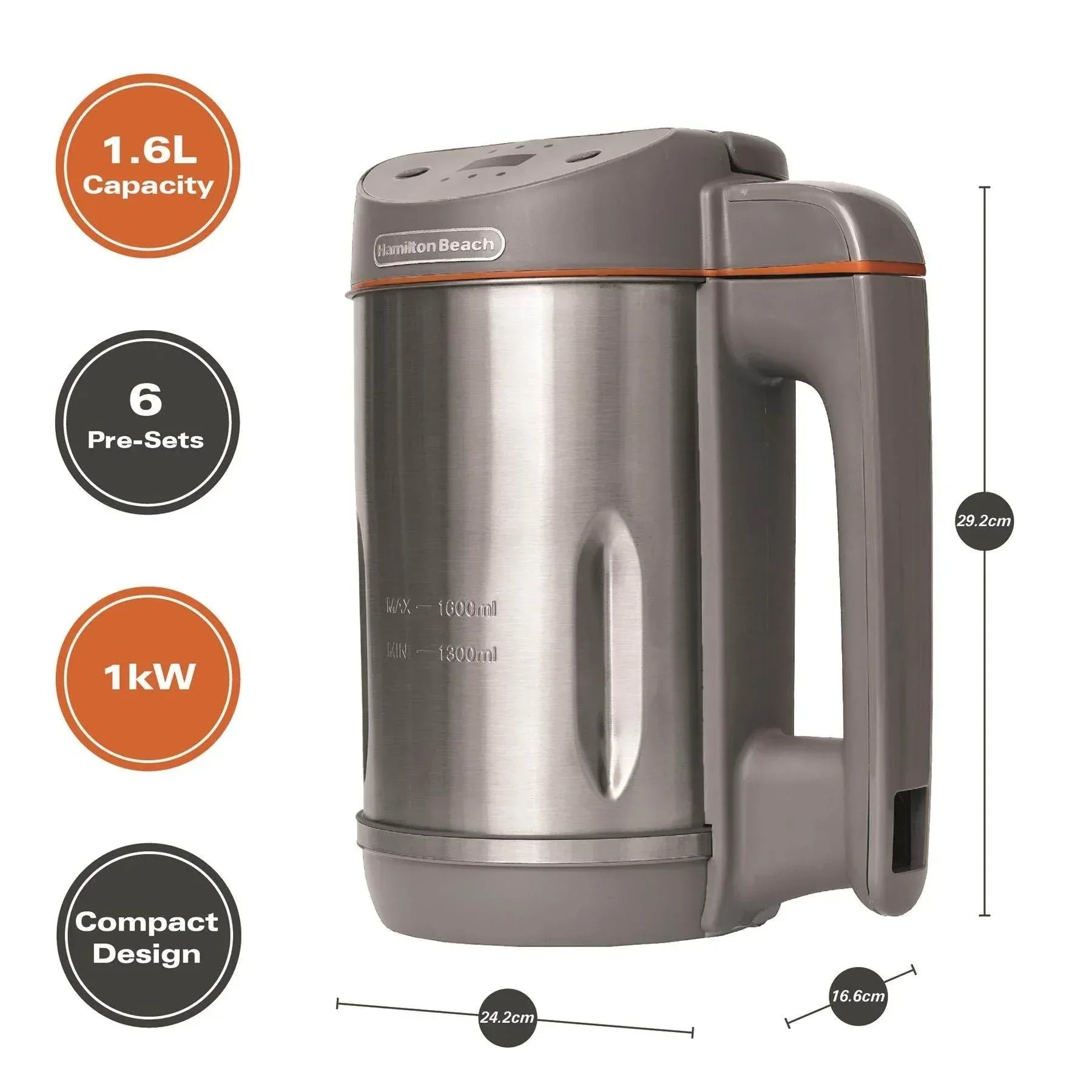 Hamilton Beach Intelligent Pro Soup Maker Plus – Black