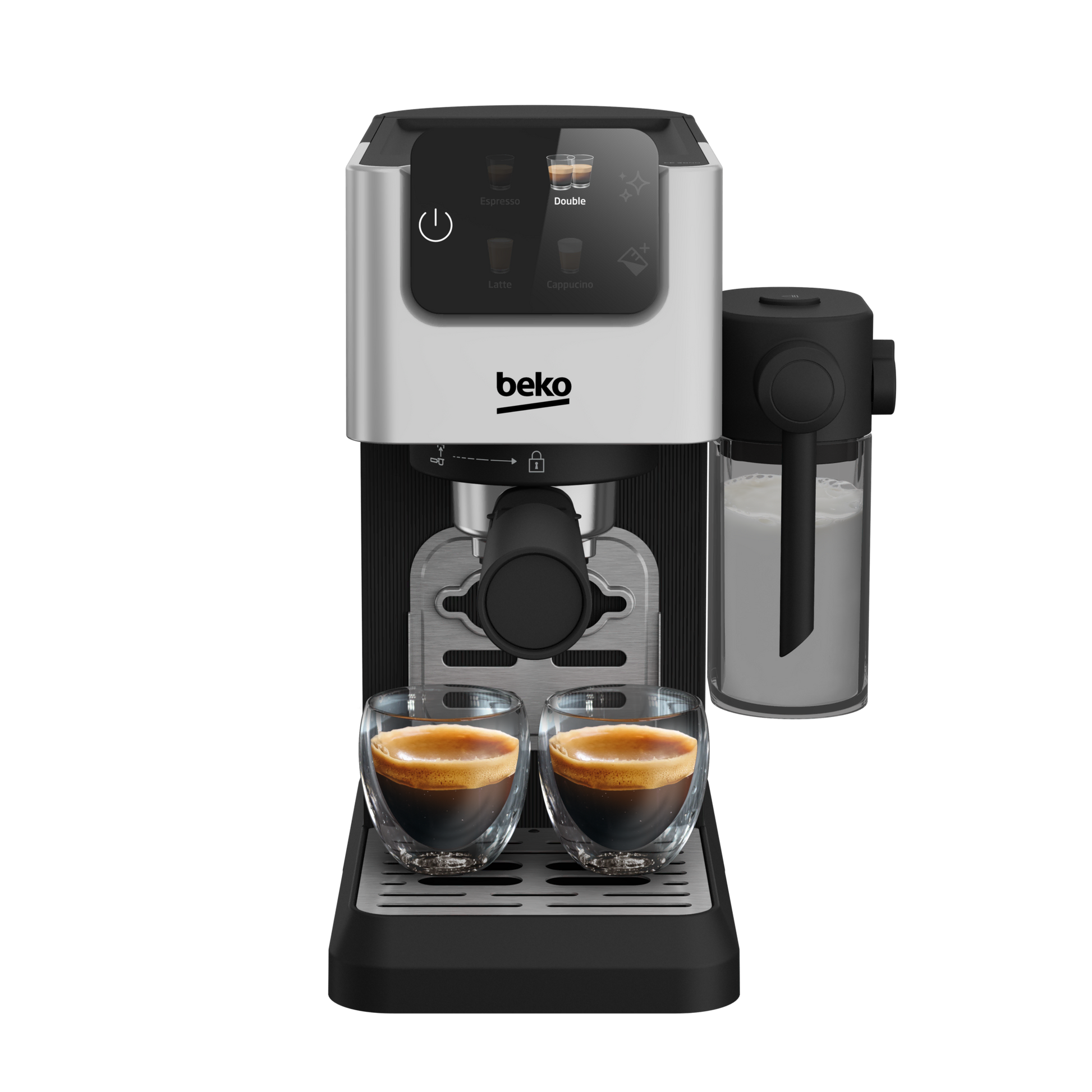 Beko CEP5304X CaffeExperto Manual Espresso with Integrated Milk image 0