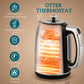 HOMCOM Polished Retro 40-100°C Kettle and Toaster Set - Black