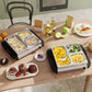 HOMCOM 4.5L Stainless Steel Electric Buffet Server, with 3x Trays and Lids, Set of 2