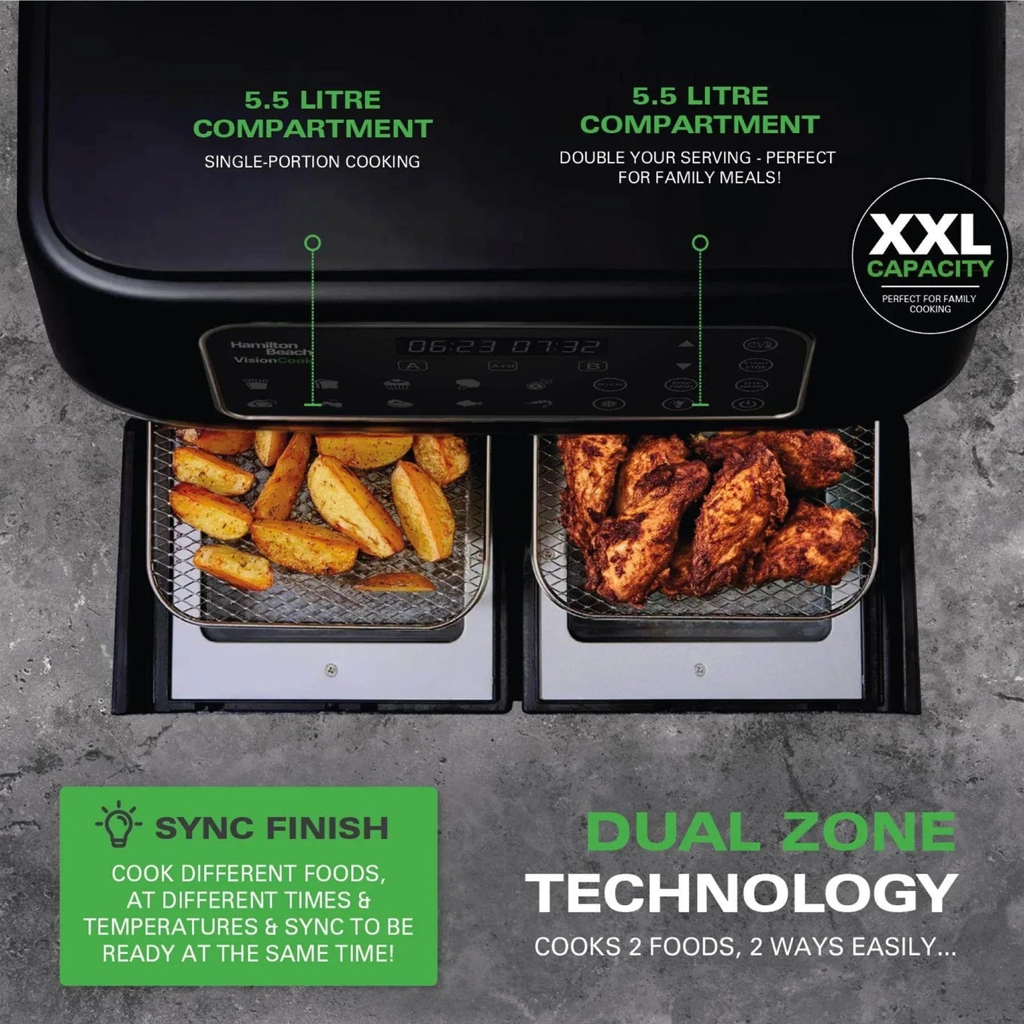 Hamilton Beach VisionCook 11L Digital Dual Air Fryer Oven