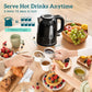 HOMCOM Simple Polished Toaster and Kettle Set - Black