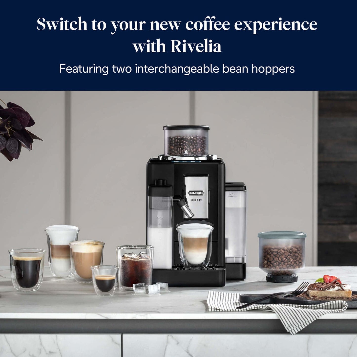 Delonghi Rivelia EXAM440.55.B Kaffeevollautomat – Schwarz