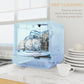 HOMCOM Table Top Dishwasher with Built-in 6L Water Tank, Mini Countertop Dishwasher with 6 Programs, 4 Place Settings, Silver Tone