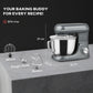 HOMCOM 1300W Kitchen Stand Mixer, with Accessories - Silver