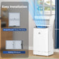 HOMCOM 14000 BTU Mobile Air Conditioner, 35m², Smart Home WiFi, with Dehumidifier, Fan, 24H Timer, Window Kit, White