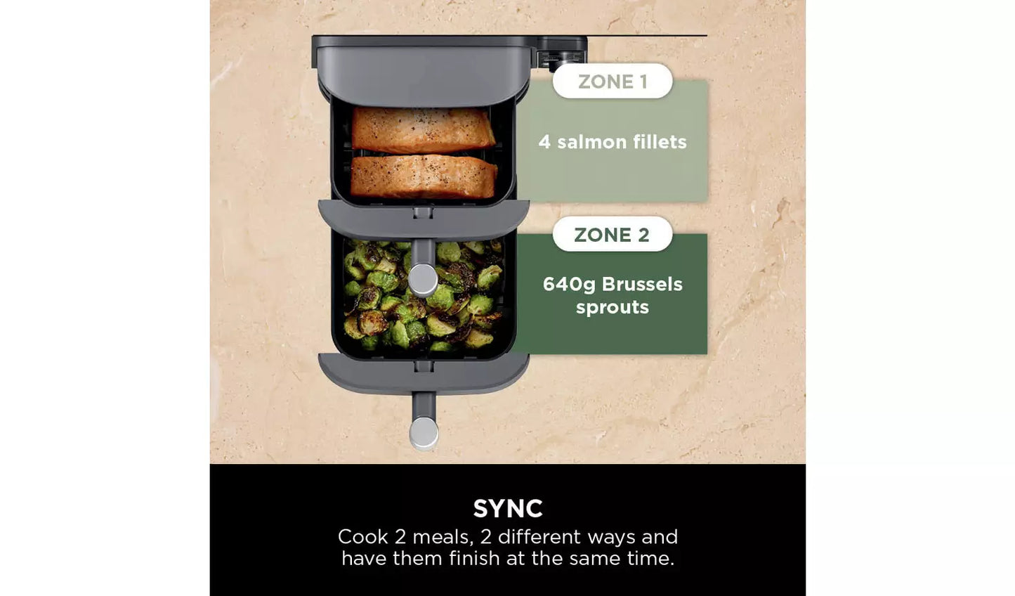 Ninja Double Stack XL 9,5L Heißluftfritteuse SL400UK