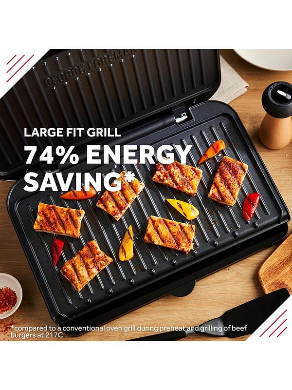 George Foreman 25820 Large Fit Grill — side profile