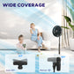 HOMCOM Pedestal Fan with Oscillating, Tilt, Adjustable Height, Black
