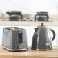 HOMCOM 1.7L 3000W Fast Boil Kettle & 2 Slice Toaster Set, Kettle and Toaster Set with Auto Shut Off, Browning Controls, Grey