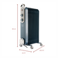 Rediffusion Vintage 9 Fin Oil Filled Radiator 2KW Blue