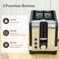 HOMCOM Sleek Textured Kettle and Toaster Set - Black