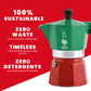 Bialetti Moka Express Tricolore Italia Stovetop Coffee Maker - Tiny Lux