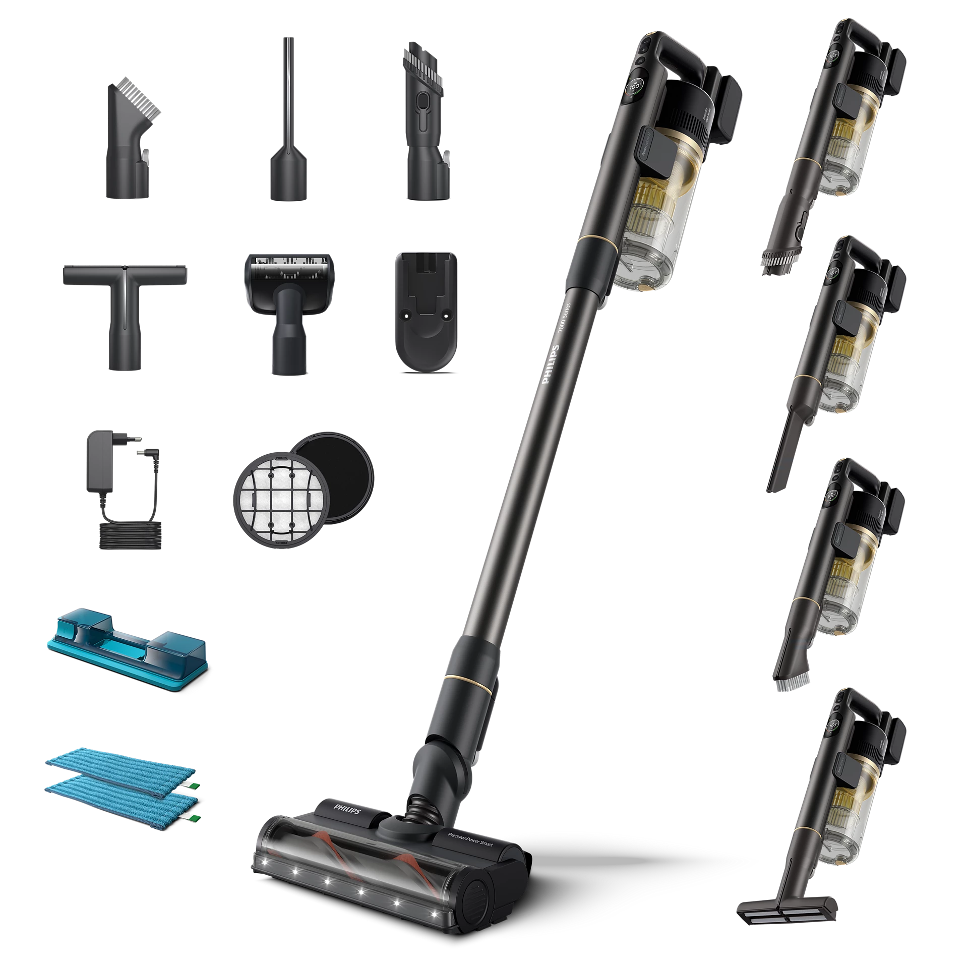 Philips Aqua 7000 XC7057/01 Cordless Broom Vacuum Cleaner image 1