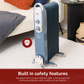 Rediffusion Vintage 9 Fin Oil Filled Radiator 2KW Blue