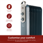 Rediffusion Vintage 9 Fin Oil Filled Radiator 2KW Blue