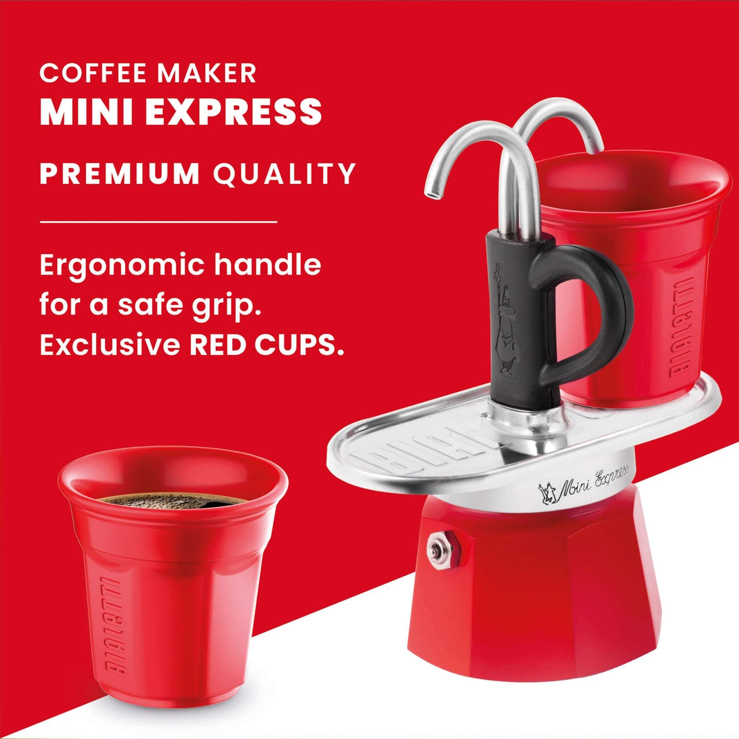 Bialetti Mini Express 'R' Double Serve (2 Cups & 2 Cup Coffee Maker) - Tiny Lux