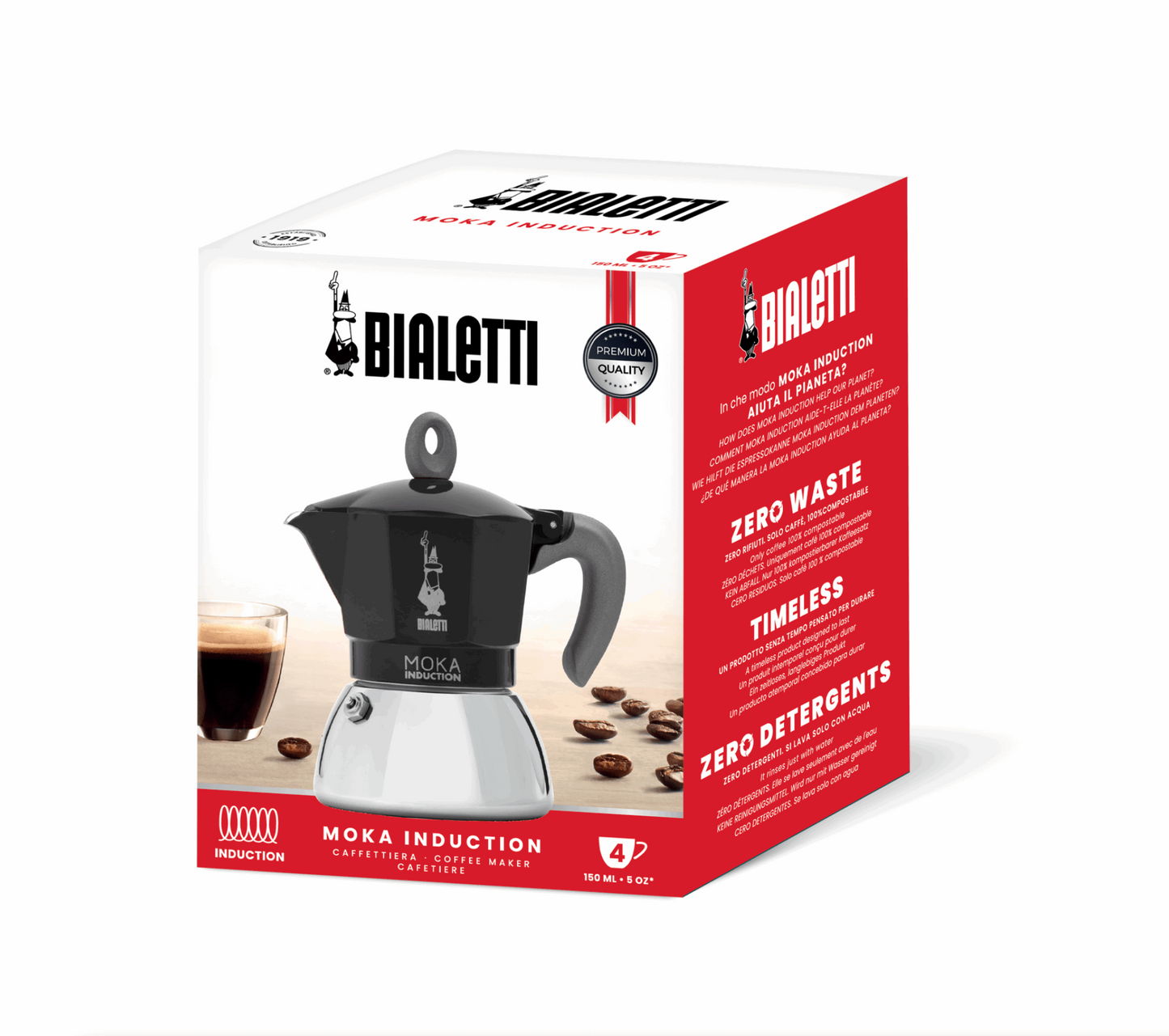 Bialetti Moka Induction Stovetop Coffee Maker - Tiny Lux