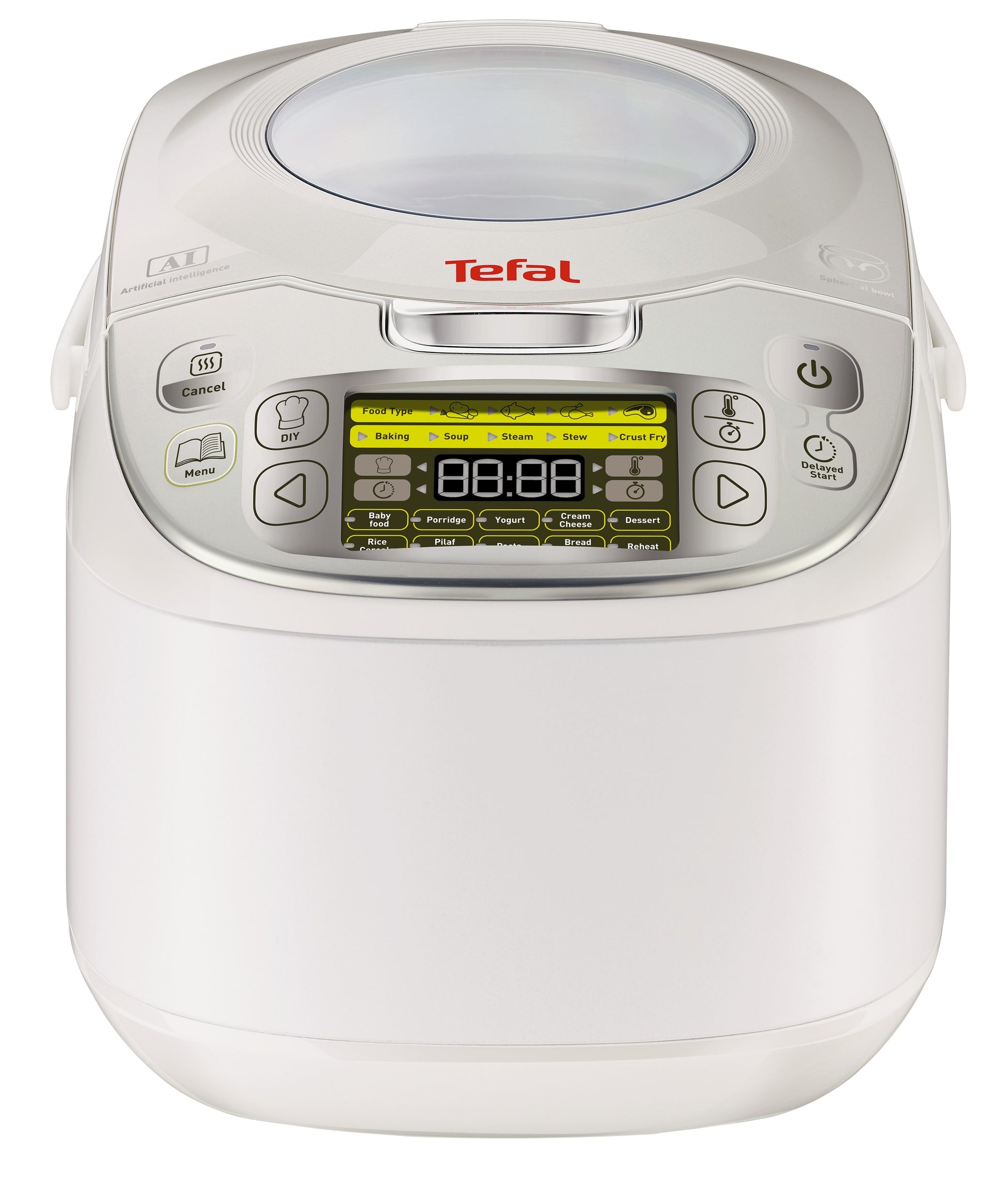 Tefal RK8121 multi cooker 1.8L, 750W, LDC display - silver, white